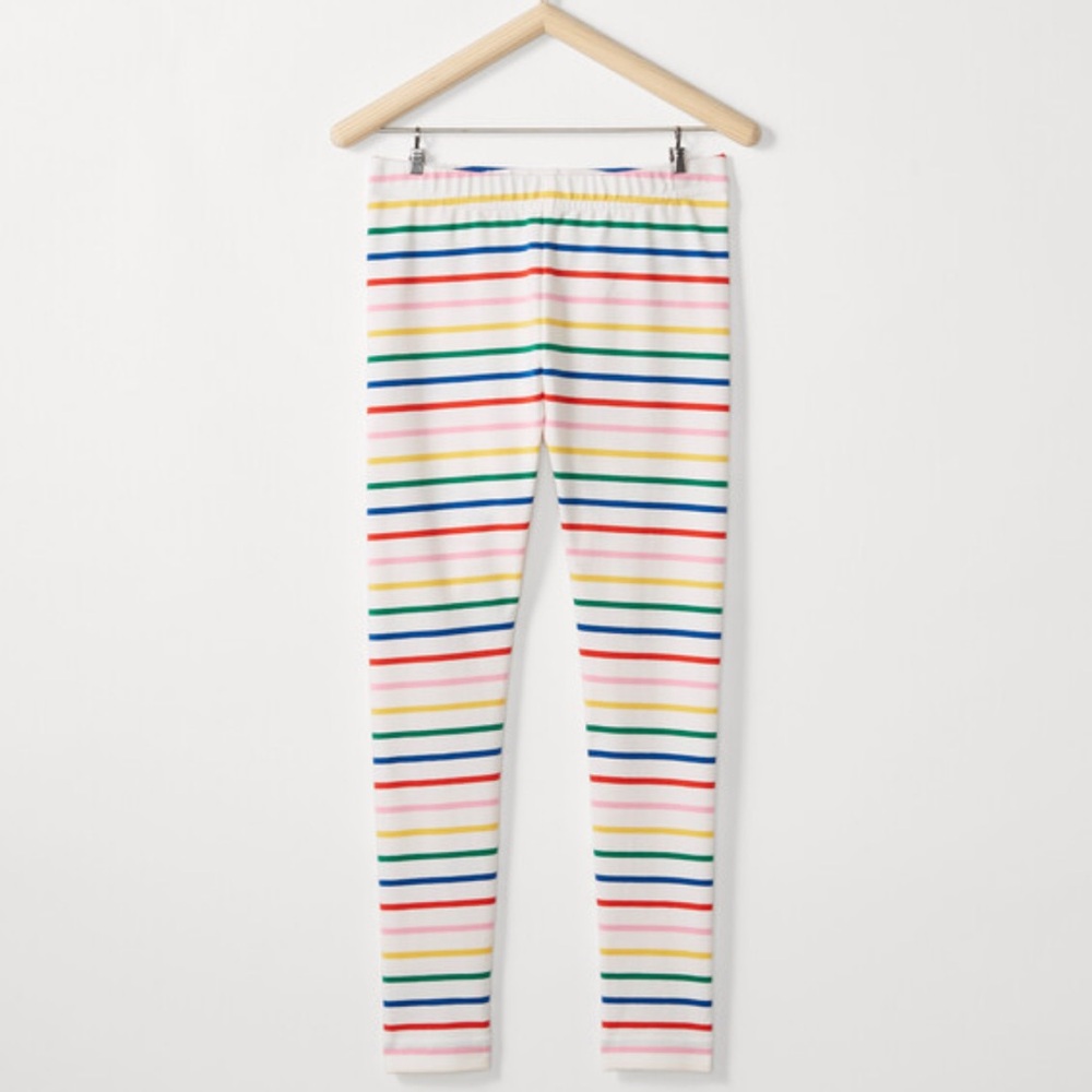 Hanna Andersson slim rainbow striped leggings size 14